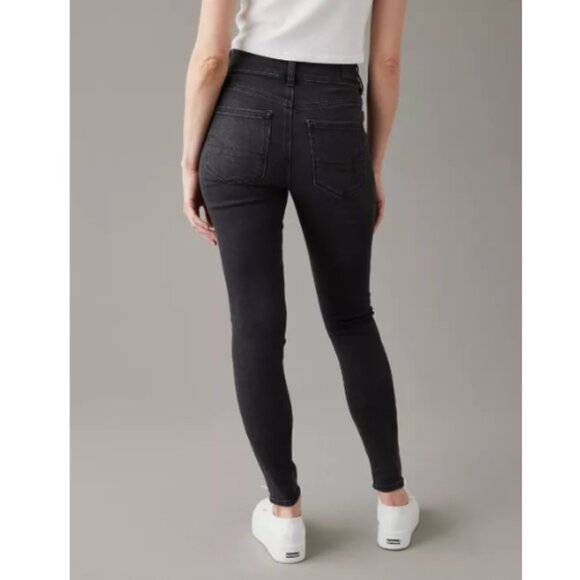 NEW American Eagle Next Level Super High-Waisted Jegging Size 20 Regular Black - Picture 7 of 7